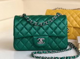 Chanel Small Caviar Flap Bag Pearl Green