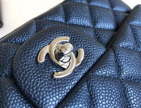 Chanel Small Caviar Flap Bag in Pearl Blue