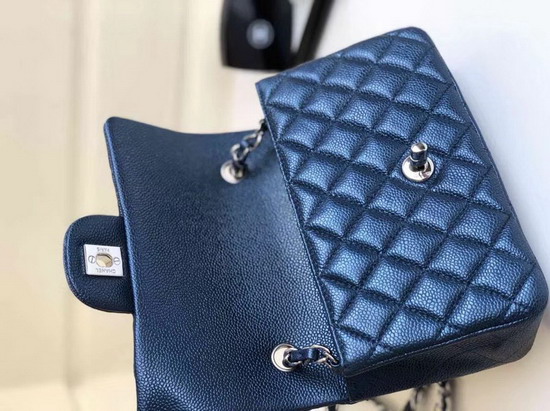 Chanel Small Caviar Flap Bag in Pearl Blue