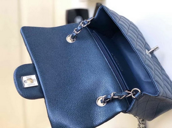 Chanel Small Caviar Flap Bag in Pearl Blue