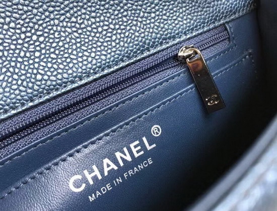 Chanel Small Caviar Flap Bag in Pearl Blue