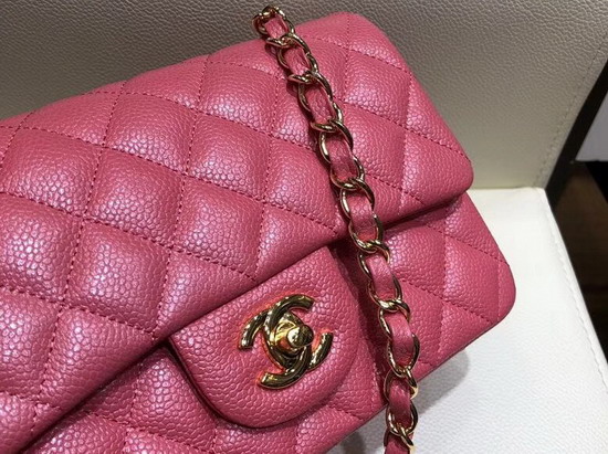 Chanel Small Caviar Flap Bag in Pearl Pink