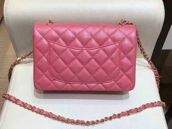 Chanel Small Caviar Flap Bag in Pearl Pink