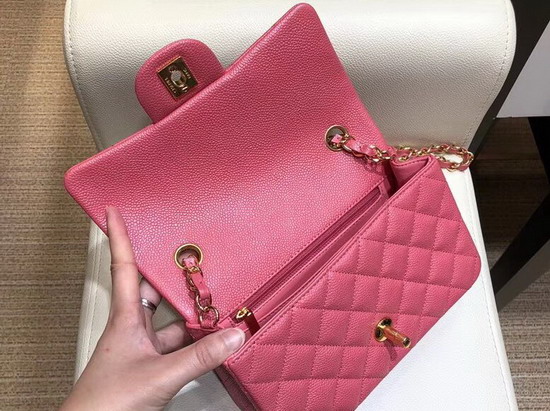 Chanel Small Caviar Flap Bag in Pearl Pink