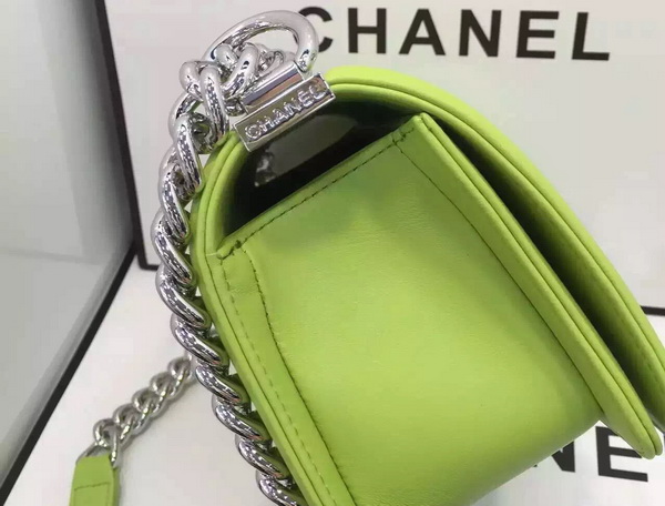 Chanel Small Chevron Le Boy Apple Green Calfskin for Sale