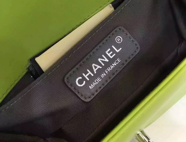 Chanel Small Chevron Le Boy Apple Green Calfskin for Sale