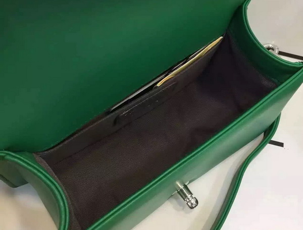 Chanel Small Chevron Le Boy Green Calfskin for Sale