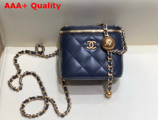 Chanel Small Classic Box with Chain Lambskin Gold Tone Metal Black AP1447 Replica