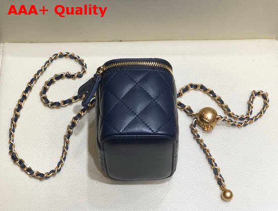 Chanel Small Classic Box with Chain Lambskin Gold Tone Metal Black AP1447 Replica