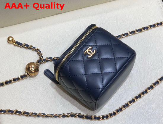 Chanel Small Classic Box with Chain Lambskin Gold Tone Metal Black AP1447 Replica