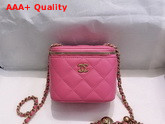 Chanel Small Classic Box with Chain Lambskin Gold Tone Metal Pink AP1447 Replica