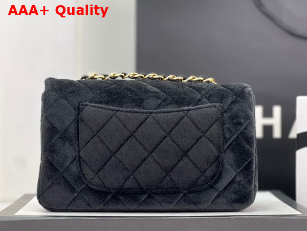 Chanel Small Classic Flap Bag in Black Velvet Replica