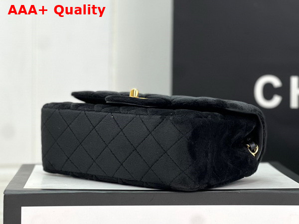 Chanel Small Classic Flap Bag in Black Velvet Replica