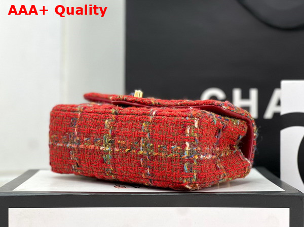 Chanel Small Classic Flap Bag in Red Tweed Replica