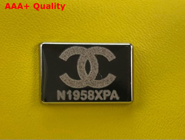 Chanel Small Classic Flap Bag in Yellow and White Tweed Replica