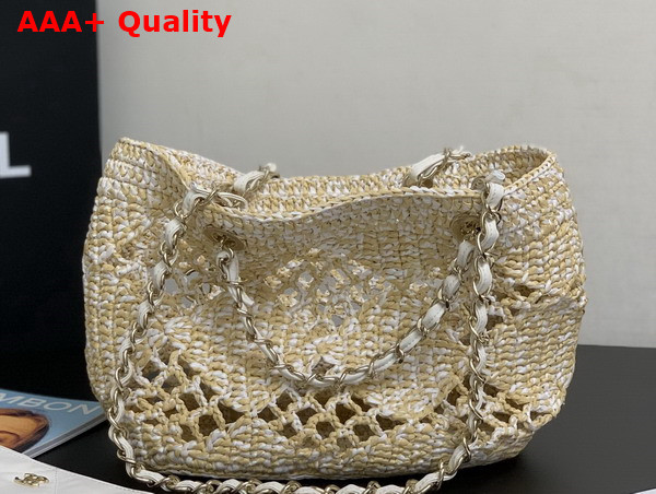 Chanel Small Coco Beach Bag in Beige Raffia AS4714 Replica