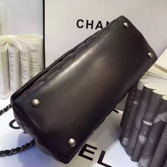 Chanel Small Coco Handle Bag Black Lambskin for Sale