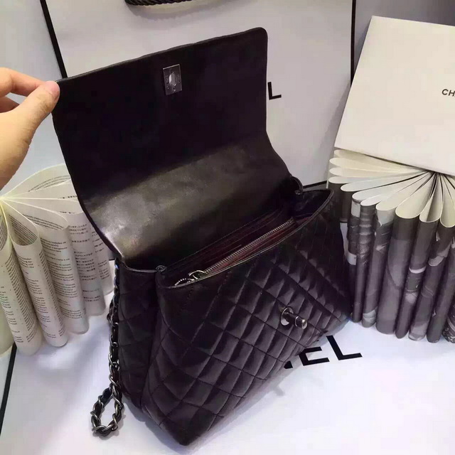 Chanel Small Coco Handle Bag Black Lambskin for Sale