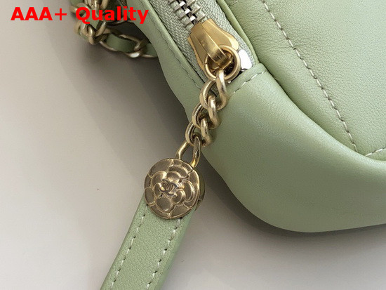 Chanel Small Diamond Bag Green Lambskin and Gold Tone Metal AS2201 Replica