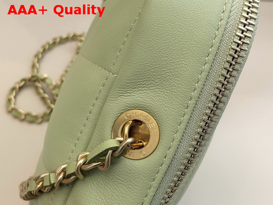 Chanel Small Diamond Bag Green Lambskin and Gold Tone Metal AS2201 Replica