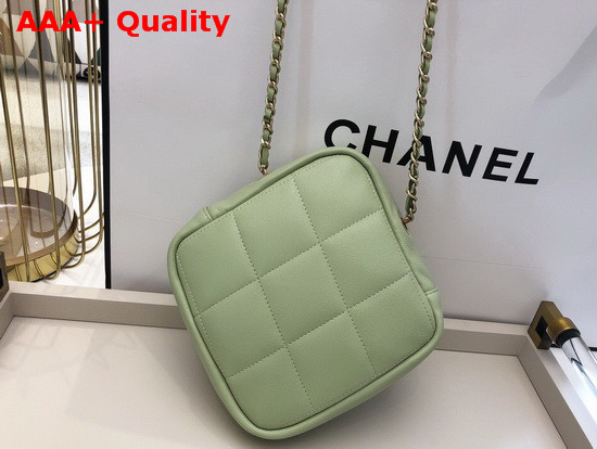 Chanel Small Diamond Bag Green Lambskin and Gold Tone Metal AS2201 Replica