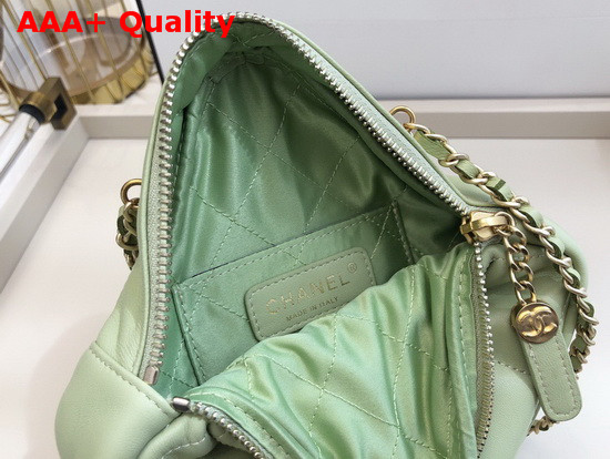 Chanel Small Diamond Bag Green Lambskin and Gold Tone Metal AS2201 Replica