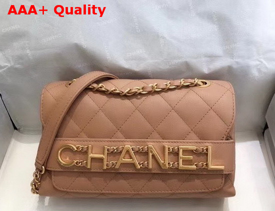 Chanel Small Falp Bag Calfskin and Gold Tone Metal Beige AS1490 Replica