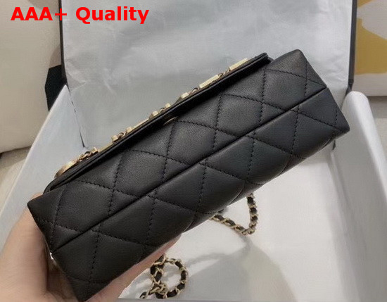 Chanel Small Falp Bag Calfskin and Gold Tone Metal Black AS1490 Replica