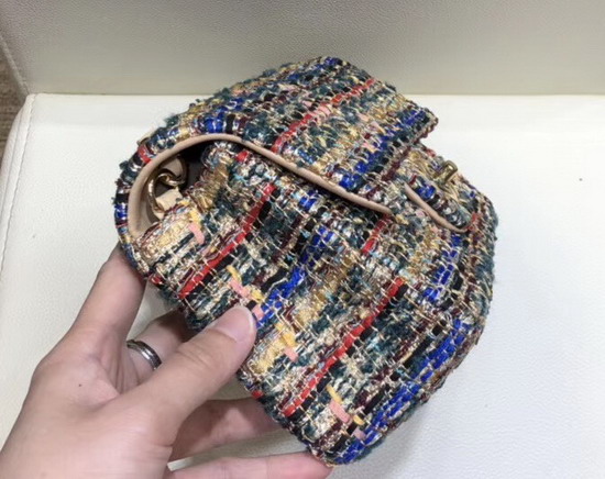 Chanel Small Flap Bag in Multicolor and Beige Tweed