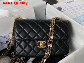 Chanel Small Flap Bag Black Lambskin and Enamel AS3432 Replica