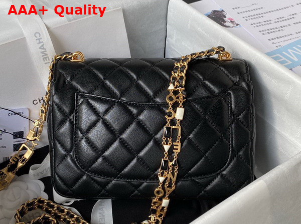 Chanel Small Flap Bag Black Lambskin and Enamel AS3432 Replica