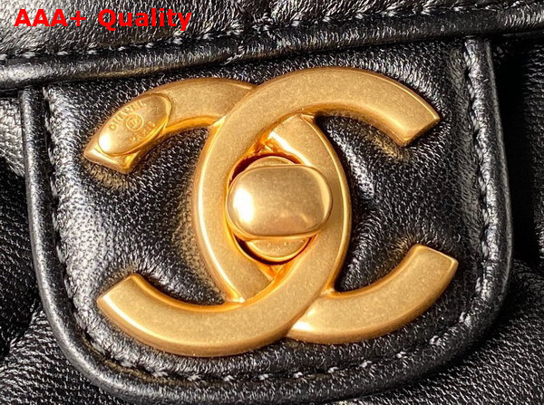 Chanel Small Flap Bag Black Lambskin and Enamel AS3432 Replica