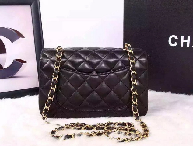 Chanel Small Flap Bag Black Lambskin for Sale