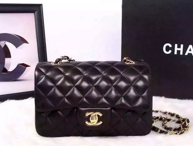 Chanel Small Flap Bag Black Lambskin for Sale