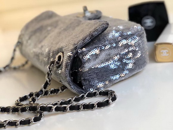 Chanel Small Flap Bag Black Sequins