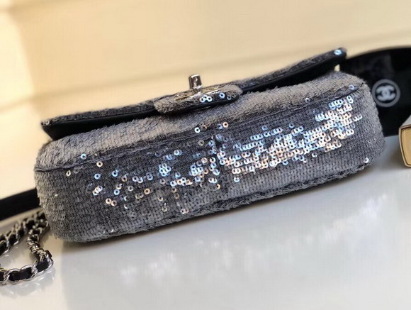 Chanel Small Flap Bag Black Sequins