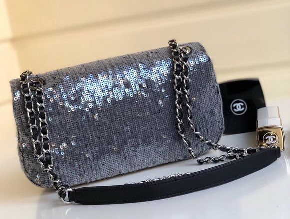 Chanel Small Flap Bag Black Sequins