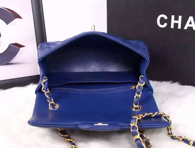 Chanel Small Flap Bag Blue Lambskin for Sale