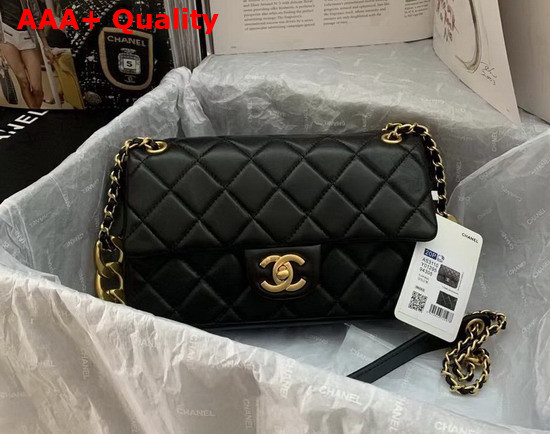 Chanel Small Flap Bag Lambskin Black Ref AS3110 Replica