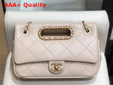 Chanel Small Flap Bag Lambskin Gold Tone Metal Beige AS1466 Replica