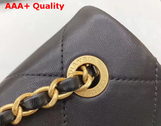 Chanel Small Flap Bag Lambskin Gold Tone Metal Black AS1466 Replica