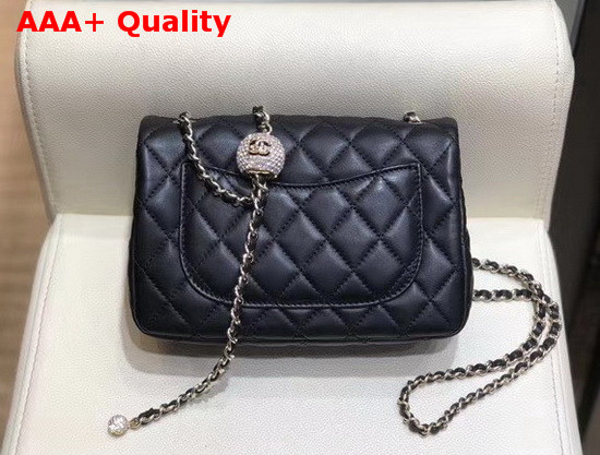 Chanel Small Flap Bag Lambskin Gold Tone Metal Black AS1787 Replica