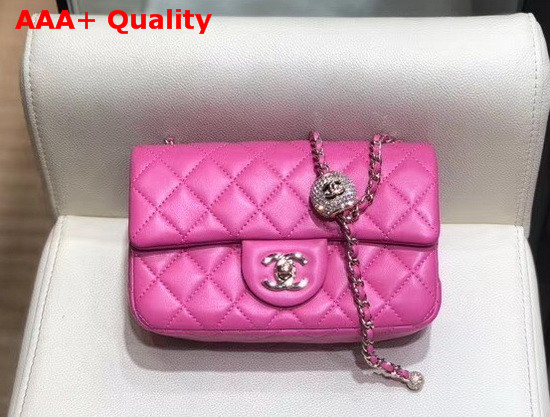 Chanel Small Flap Bag Lambskin Gold Tone Metal Pink AS1787 Replica