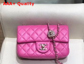 Chanel Small Flap Bag Lambskin Gold Tone Metal Pink AS1787 Replica