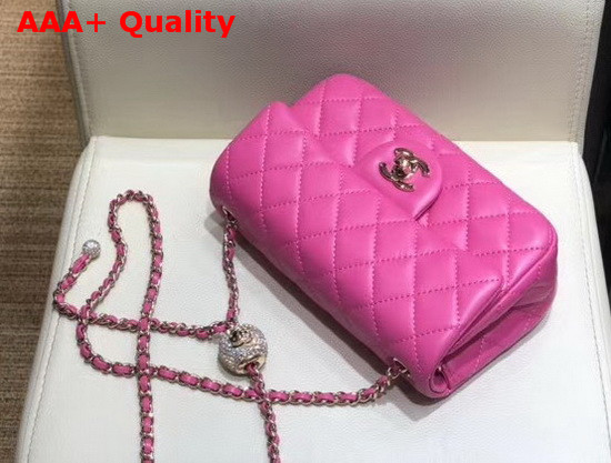 Chanel Small Flap Bag Lambskin Gold Tone Metal Pink AS1787 Replica