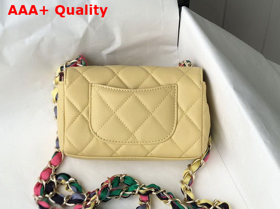 Chanel Small Flap Bag Lambskin Mixed Fibers and Gold Tone Metal Beige AS2369 Replica