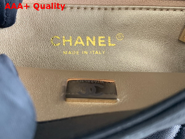 Chanel Small Flap Bag Lambskin Strass Gold Tone Metal Black AS3241 Replica