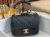 Chanel Small Flap Bag Lambskin and Gold Metal Black AS1357 Replica