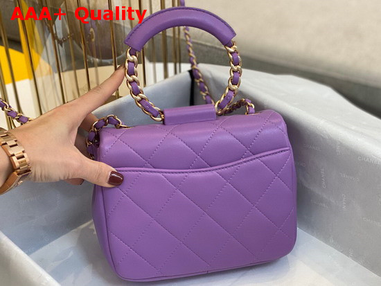 Chanel Small Flap Bag Lambskin and Gold Metal Light Purple AS1357 Replica