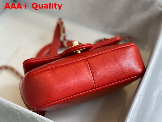 Chanel Small Flap Bag Lambskin and Gold Metal Red AS1357 Replica